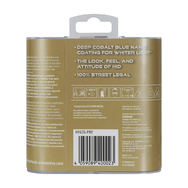 SYLVANIA - H1 SilverStar zXe GOLD High Performance Halogen
