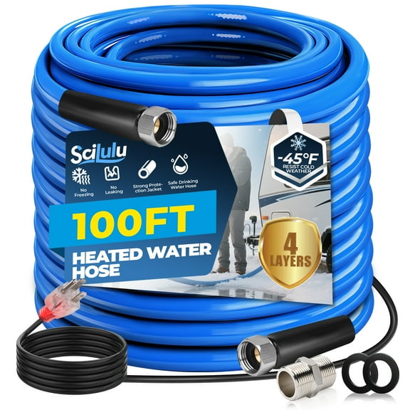 Scilulu RV 100 FT Heated Water Hose ,-45 ,Antifreeze Drinking Garden Water Hose,Rv Accessories, Rv Water Hose,Rv