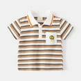 thumbnail image 2 of YTDSCS T-Shirt d'Été pour Garçons, Manches Courtes, Rayé, Col à Revers, Doux, pour 2-12 Ans, 2 of 9