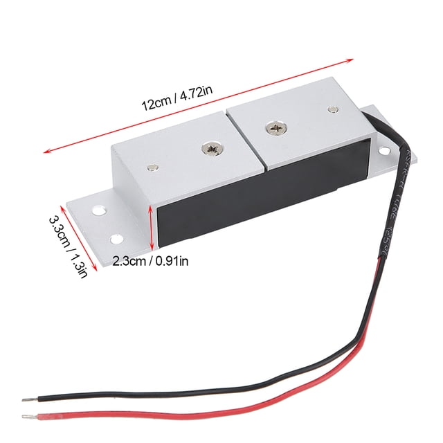 Mini cerradura magnética, DC12V 60KG Mini cerradura electromagnética magnética Cerradura de puerta magnética Altamente versátil