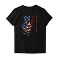 thumbnail image 4 of SOOMLON Fourth of July Blouses for Women Sunflower Usa Flag Shirts Crew Neck 4th of July Tops Short Sleeve Flattering T-Shirt Slimming Tee Blouse Resort Wear, 4 of 4