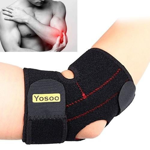 Elbow Support Adjustable Strap Compression Sleeve Tennis Band Gym Weight Lifting 