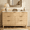 Natural Oak (7 Drawers), variant on Danpinera Home 57" 9-Drawer Dresser with Marble White Top, Natural Oak Wood Fluted Chest of Drawers for Bedroom