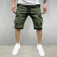 thumbnail image 1 of pstuiky Pantalones cortos para hombre, Pantalones cortos de trabajo rectos y holgados con múltiples bolsillos de moda de verano para hombre Pantalones cortos cargo, 1 of 6