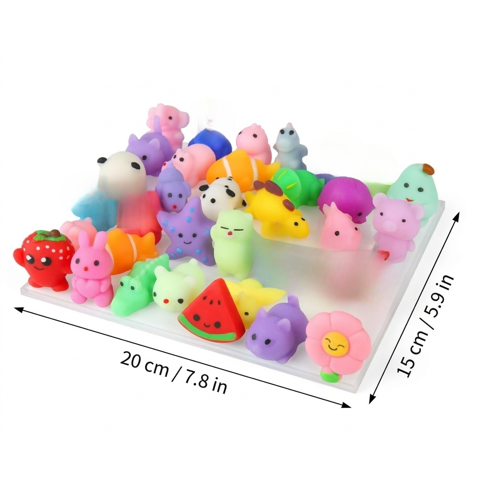 30PC Miniature Animal Squeeze Fidget Set, Adorable Taba Stress Reliever Multi-Pack, Bulk Sensory Hand Tools for Party Favors and Daily Relaxation Fun，Mystery Box