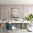 thumbnail image 3 of Hunter - Gatz 3-light Brushed Nickel, Medium Size Chandelier, Dimmable, Modern Style, Candle Shaped, for Bedrooms, Dining, Living Rooms - 19782, 3 of 7
