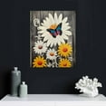 thumbnail image 5 of Nawypu  Daisy Flower Butterfly Canvas Wall Art Modern&nbsp;Artwork Prints Daisy wall Decor, Living Room Bathroom Bedroom Office Home Wall Decor, Grey Daisy Flowers, 5 of 5