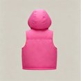 thumbnail image 6 of Toddler Kids Hooded Puffer Vest, Boys Girls Lined Sleeveless Jacket, Warm Zip Up Padded Waistcoat with Pockets for Fall Winter Outerwear(Hot Pink,5-6 Years), 6 of 7
