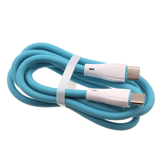 PD Fast Charger Cord 4ft USB-C Cable for Motorola Edge (2021) Phone - Power Wire [Type-C to Type-C] Sync Blue M5X Compatible With Motorola Edge (2021) Model