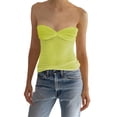 thumbnail image 6 of Douhoow Tube Top for Women Strapless Slim Fit Solid Shirts See Through Sheer Mesh Bandeau, 6 of 7