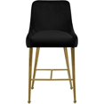 thumbnail image 3 of Meridian Furniture Owen 28"H Velvet Bar Stool in Black (Set of 2), 3 of 5