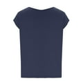 thumbnail image 5 of TIHLMK Women Shirts and Blouses Dark Blue Womens Solid Color Cap Sleeve Blouses T-Shirt Casual Loose Fit Basic Shirts Tank Tops Gift for Womens Tops, 5 of 9