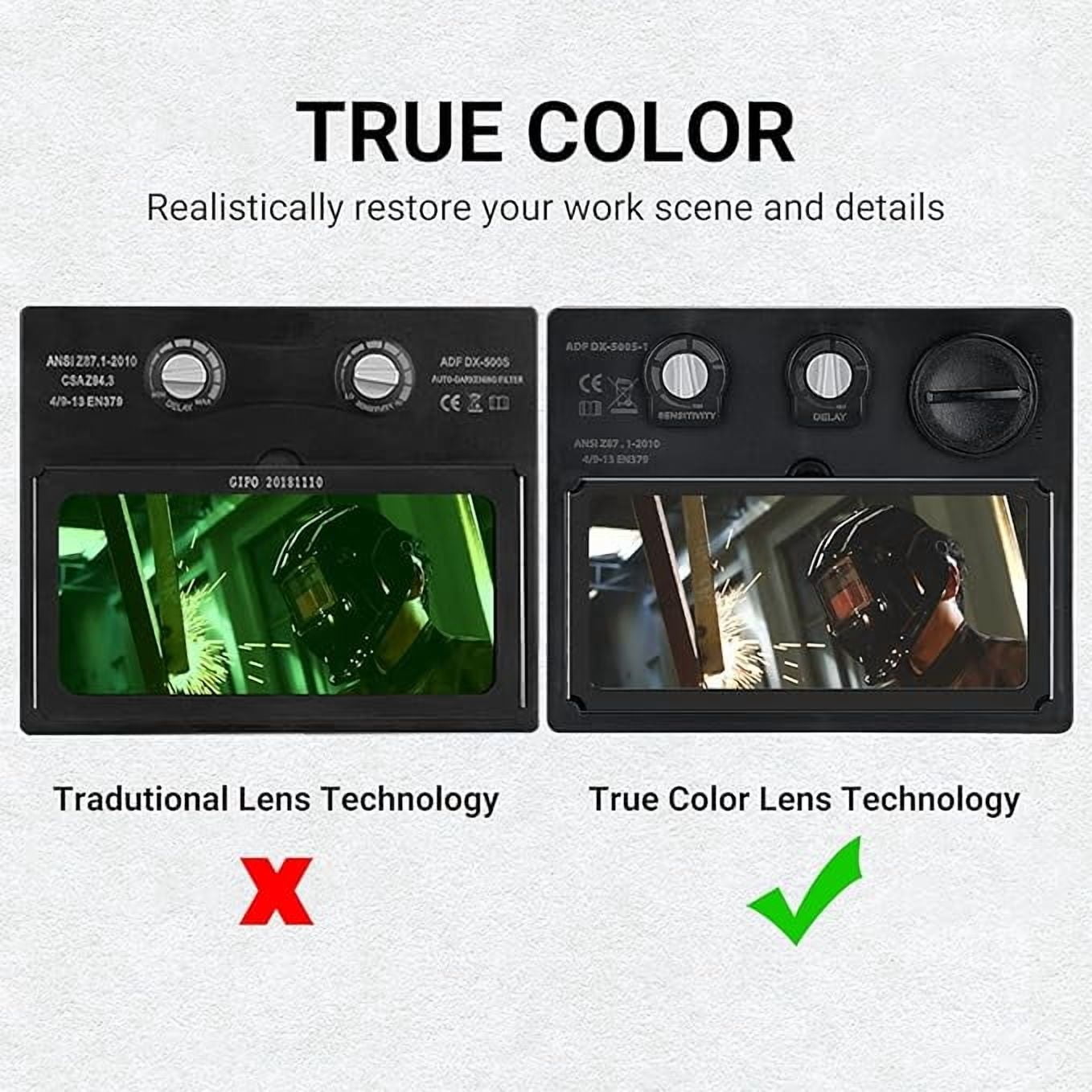 Welding Helmet Auto Darkening: DEKORPO True Color Solar Powered Auto Darkening Welding Welder Mask Hood Helmets