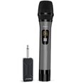 thumbnail image 1 of Bietrun Wireless Microphone, UHF Metal Dynamic Handheld Karaoke Mic with Rechargeable Receiver (Work 6hs), 160ft Range, For Karaoke Machine Singing, Amplifier Speaker, Mixer, iphone, Camer, 1 of 7