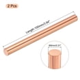 thumbnail image 2 of Uxcell Pure Copper Round Rod Diameter Length Solid Copper Rod Lathe Bar Stock for Metal Craft 8 x 100mm 2pcs, 2 of 6