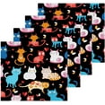 thumbnail image 2 of SKYSONIC Cat Washcloths Set of 4, Highly Absorbent Soft Cotton Fingertip Towels for Bathroom, Kitchen, Gym, Spa, Home Decor 12 x 12 Inch, 2 of 7