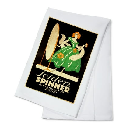 Spinner Vintage Poster (artist: Paul H. Frey) Switzerland c. 1918 (100% Cotton Kitchen (Best Spinner Under 100)