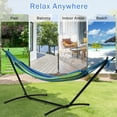 thumbnail image 5 of YRLLENSDAN Hammock with Stand Included, Double Hammock Hammock Stand Heavy Duty Portable Hammock Stand with Carrying Bag for Indoor Outdoor, Blue, 5 of 7