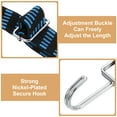 thumbnail image 4 of Uxcell 6 Pack Adjustable Bungee Cords with Hooks, 79 Inch Flat Heavy Duty Elasticity Straps Rubber Bungee Cords with Buckle for Outdoor, Camping, Tarp, Bike Rack, Luggage, Black Blue, 4 of 6