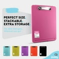 thumbnail image 2 of Enday Clipboard with Storage Case Heavy Duty Clipboards School Supplies, Pink 6 Pack, 2 of 7
