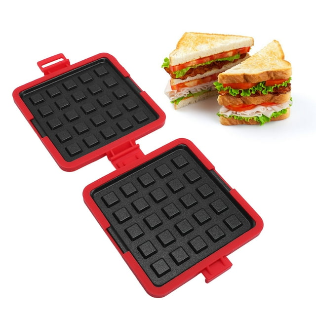 Appareil à Sandwich, Non Adhésif, Multifonctionnel, pour Gaufres et Pliage
