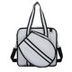 thumbnail image 2 of Bolsa de tenis, bolso deportivo, portátil, para fitness, con compartimento para zapatos, para principiantes, con cremallera, para raquetas de tenis. Gris, 2 of 8