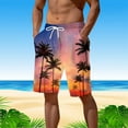 thumbnail image 2 of Mens Swim Trunks Quick Dry Summer Digital 3D Printed Elasticated Waisted Beach Pants Orange Beachwear Outdoor Swimming Shorts L, 2 of 5