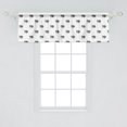 thumbnail image 2 of Ambesonne Charcoal Grey Valance Pack of 2, Monotone Tree Motifs, 54"X18", White, 2 of 2