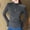 Dark Gray, variant on NominalSnug Womens Long Sleeve Shirts Turtleneck Tops Slim Fitted Lightweight Base Layer Shirts Basic Underwear Winter Tops
