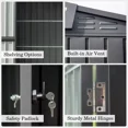 thumbnail image 6 of Domi Outdoor 10x 8FT Storage Shed with Lockable Door , Metal Garden Shed for Backyard, Patio, Lawn for Bike, Trash Can, Tools, Lawn Mowers, Pool Toys(Gray), 6 of 7