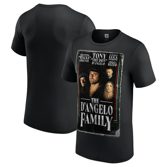 Men's Black Tony D'Angelo The D'Angelo Family Poster T-Shirt