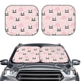 thumbnail image 2 of Xecao Cute Cartoon Panda for Foldable Car Sun Shades (2-Pack) offer sun protection with an easy-fold design for convenient windshield shading., 2 of 7