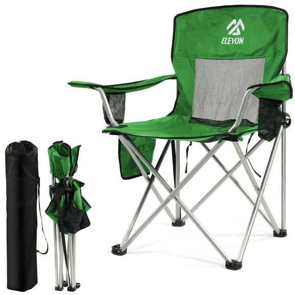 BalanceFrom Folding Camp Chair,Portable Outdoor Chair,with Cup Holder & Carrying Bag,for Camping, Beach, Fishing, and Sports Events