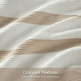 thumbnail image 2 of Regency Heights King/Cal King Comforter Set, Striped Texture Bedding Comforter Sets, 3 Pieces Tonal Stripes Woven Comforter with Pillow Sham, Taupe, 2 of 11