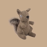 Harry Barker Plush Squirrel Squeaker Dog Toy, Brown, O/S