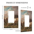 thumbnail image 5 of Kll Three Horses Oil Painting Wall Plate,Gloss Finish,Standard Size 1 - 5" X 3", Polycarbonate Thermoplastic,Electric Receptacle Plug Covers, 5 of 8
