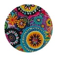 thumbnail image 2 of HENGT Colorful Moroccan Circles Flower Round Fitted Table Covers Elastic Edge Circle Tablecloth for Dining Party Holiday White, 2 of 7