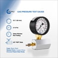 thumbnail image 2 of Gas Test Pressure Gauge 15 Pound, 15 PSI / 100 kPa, 3/4” FNPT Connection, Brass Valve, Chrome Plated Steel Body Assembly., 2 of 6