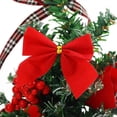 thumbnail image 4 of Lazo pequeño Flocado de cartón para decoración del hogar, adornos colgantes de árbol de Navidad, pajarita 3D, venta al por mayor, 12 piezas, 2023, 4 of 4