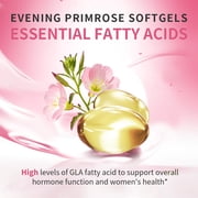 GPGP GreenPeople Evening Primrose Oil Supplements (1200mg) with Naturally Occurring GLA for Women's Hormone Balance & Skin Health Support, 120 Softgels