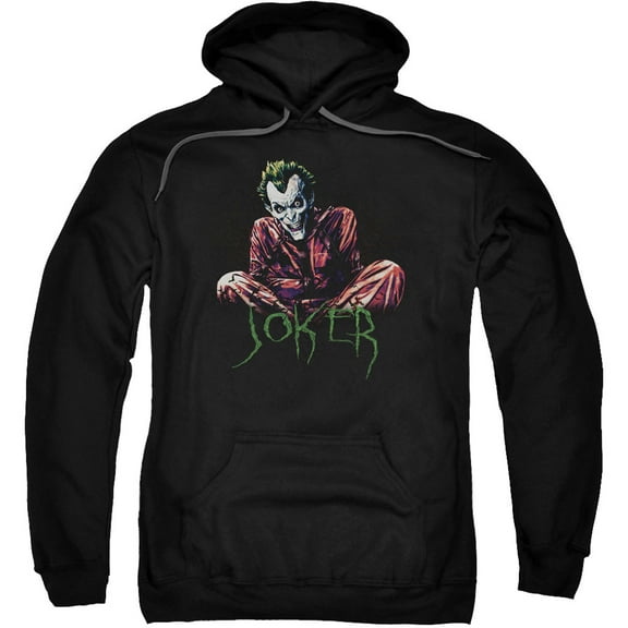 Men's Batman Straight Jacket Hooded Sweatshirt Large Black