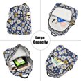 thumbnail image 5 of FORMRS Mini Backpack Purse for Women Quilted Travel Daypack Casual Shoulder Bag, Retro Daisy Pattern, 5 of 7