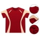 thumbnail image 4 of Ceisia Men's Athletic Short Sleeve T-shirt Color Block Round Neck Fitness Basketball Training Sport Tee Tops Wine XXXL Gifts, 4 of 8