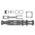 thumbnail image 1 of RC Car Chassis Set, Carbon Fiber High Strength RC Drift Racing Chassis Battery Plate Set for 1:10 RC Drift Car, 1 of 8