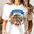 thumbnail image 2 of Artistic Louisiana State Themes and Landmarks T-Shirt, Tee for History and Travel Lovers, 2 of 7