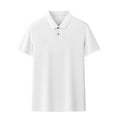 thumbnail image 2 of Fznquz Button Up T Shirts for Men Polo Short Sleeve White Collar Summer T Shirts 52, 2 of 5