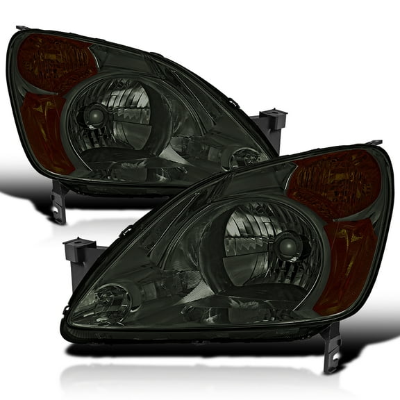 Spec-D Tuning Smoke Replacement Headlights Compatible with 2002-2004 Honda CR-V CRV Left Right Head Lamps Assembly