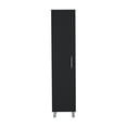 thumbnail image 6 of CoSoTower Storage Cabinet 71"H with 5-Tier Shelf, 3 Broom Hangers and Metal Hardware, Black, 6 of 8