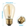 thumbnail image 3 of TORCHSTAR 25Pack S14 LED Bulb, Amber Warm Glass LED Replacement Bulbs, 2200K Amber String Lights, 0.7W E26 Base LED Light Bulbs, Non-Dimmable LED Filament Bulb, 3 of 7