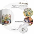 thumbnail image 5 of Colorful Spring Floral Shower Curtains for Bathroom Waterproof Fabric Bath Curtains Decor Bath Tub Curtain Summer Flowers Botanical Decorative Shower Curtain Sets with 12 Hooks, 72x72 Inch, 5 of 6